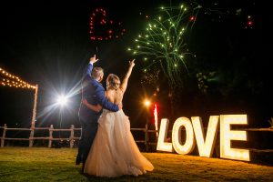 Love marquee fireworks