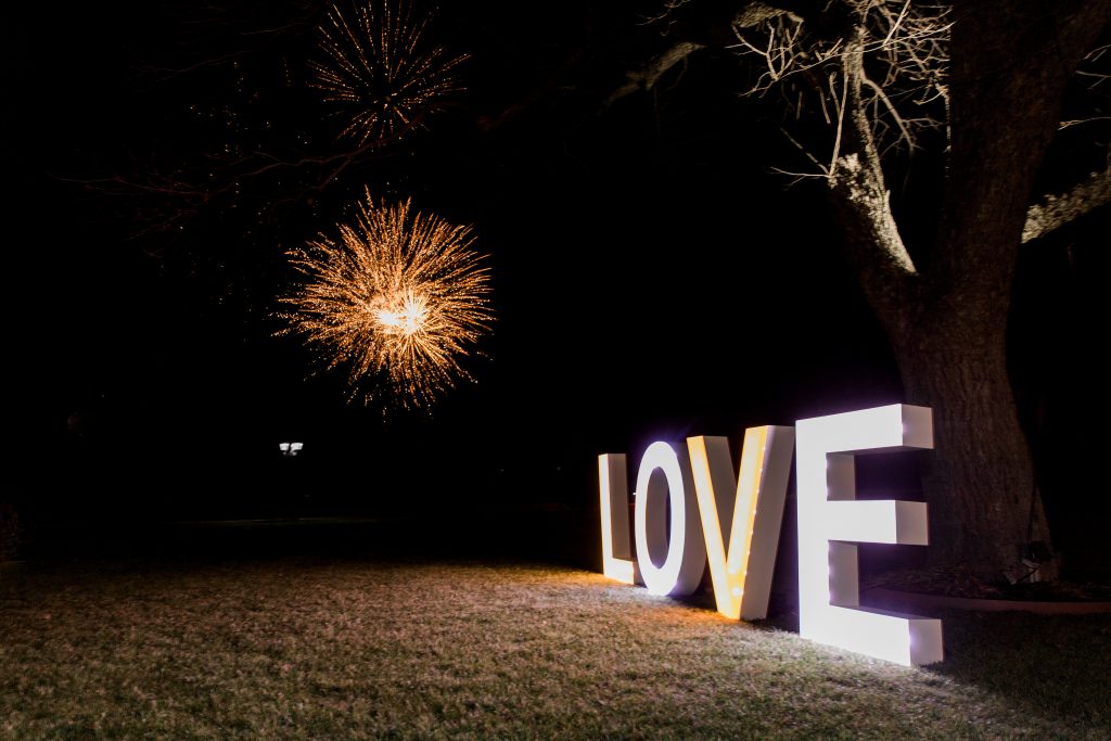 Love Marquee Fireworks